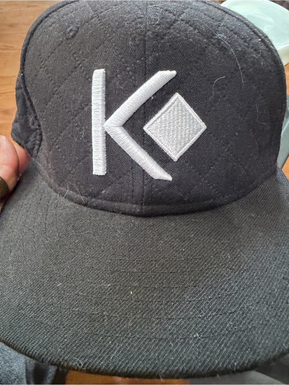 K-Logo Black Snapback Cap by Routine